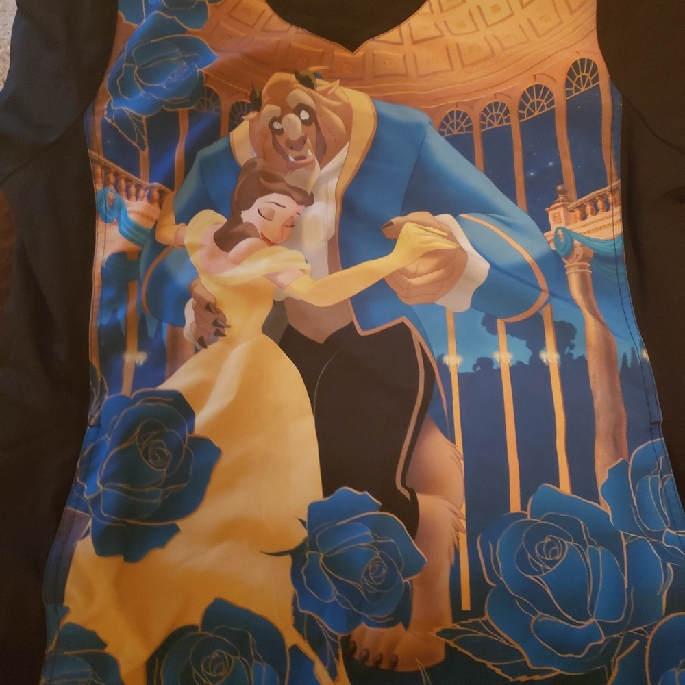 Disney Scrub top Beauty & the Beast